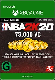 NBA 2K20: 75,000 VC (NZD)